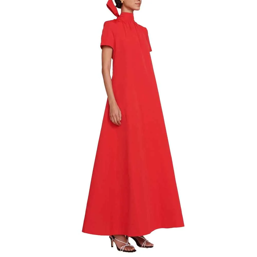 Staud Ilana Back Bow Maxi Dress