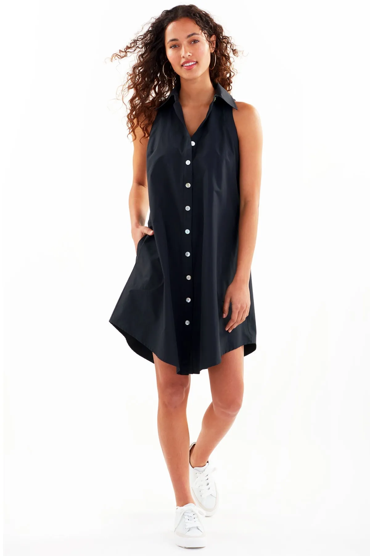 Swing Dress Black 100% Cotton