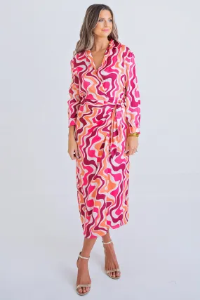 Swirl Wrap Maxi Dress