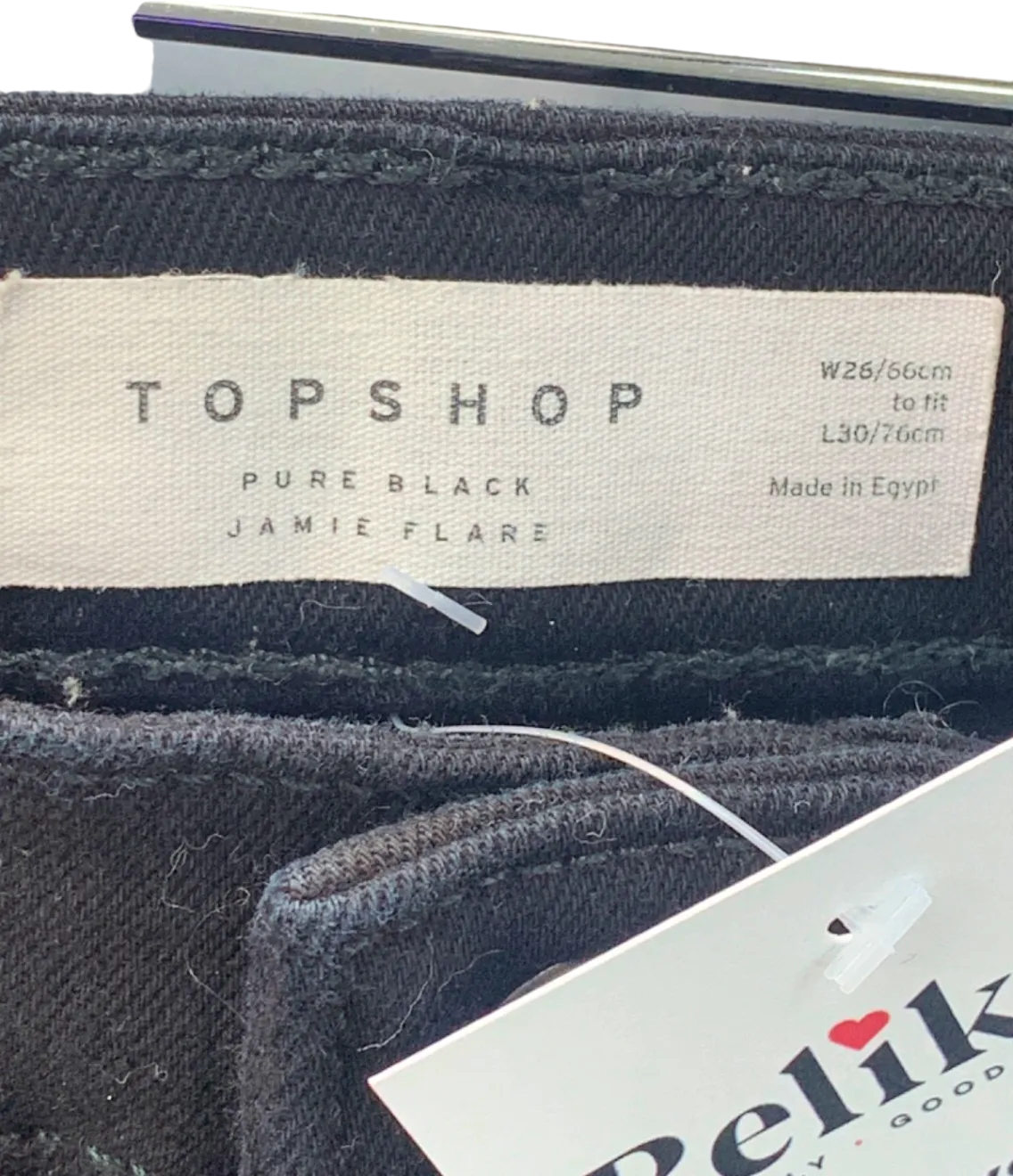 Topshop Black Jamie Flare Jeans UK 8