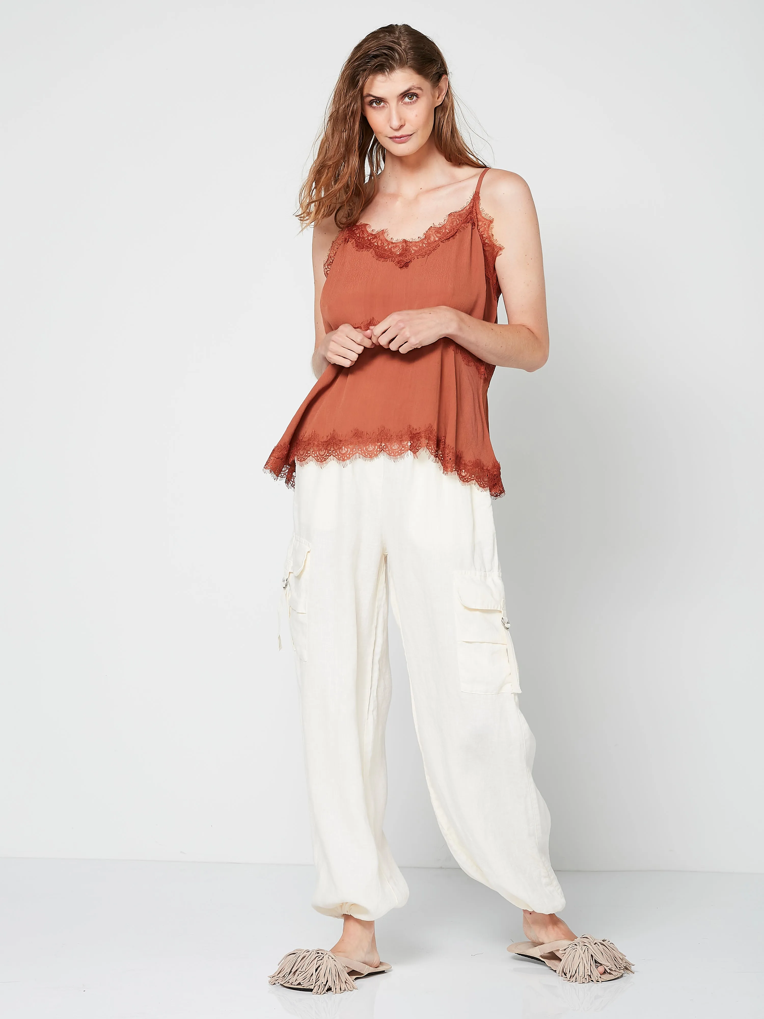 UMA linen trousers - Creme