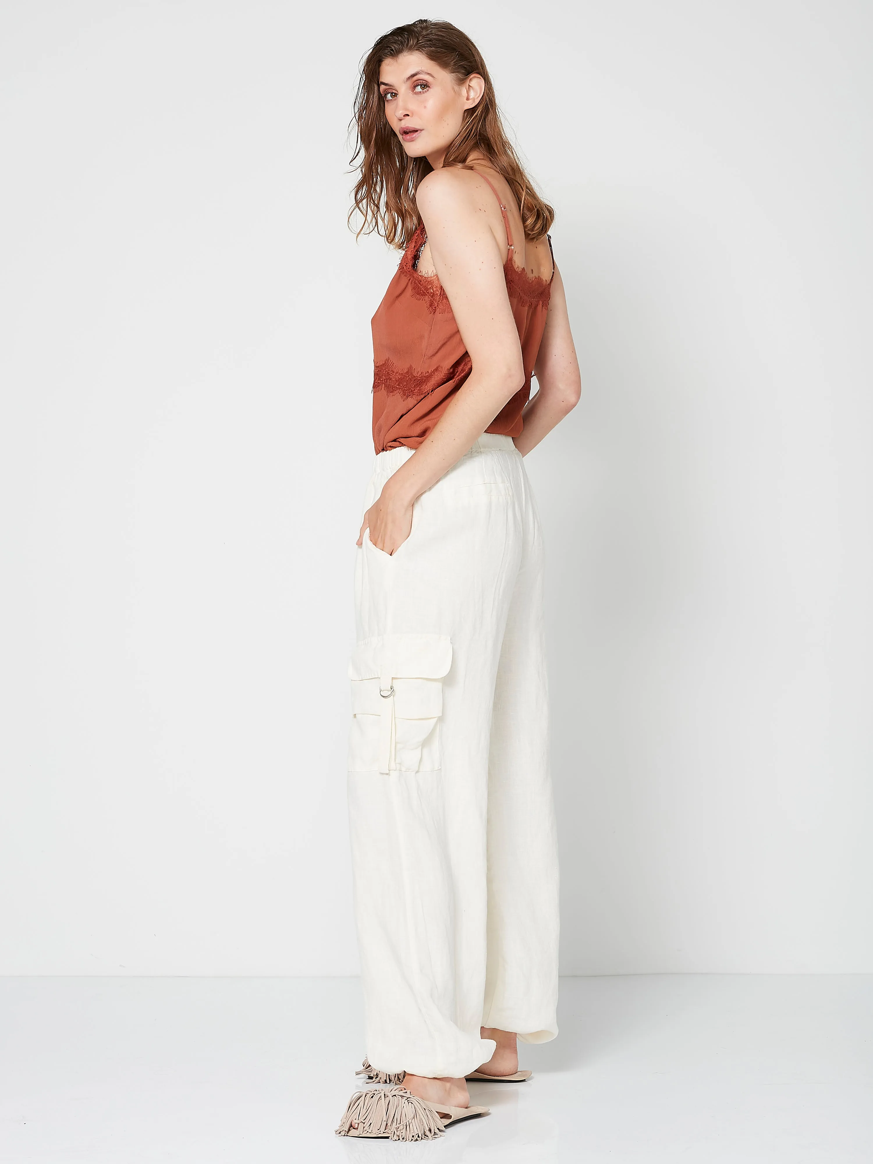 UMA linen trousers - Creme