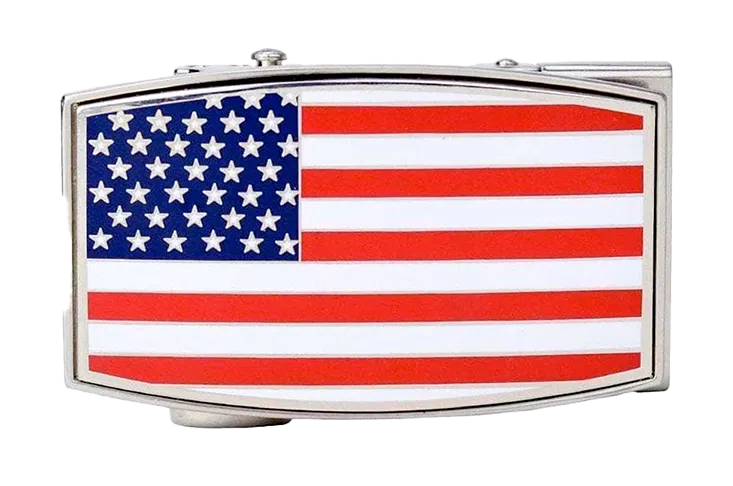 USA Flag Aston Color Dress Buckle, Fits 1 3/8 Straps