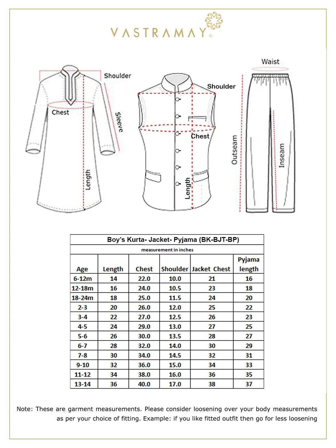 VASTRAMAY Boy's Maroon Woven Jacket With Mustard Kurta and Pyjama Set